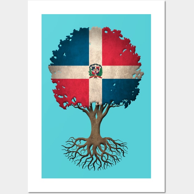 Tree of Life with Dominican Flag Wall Art by jeffbartels